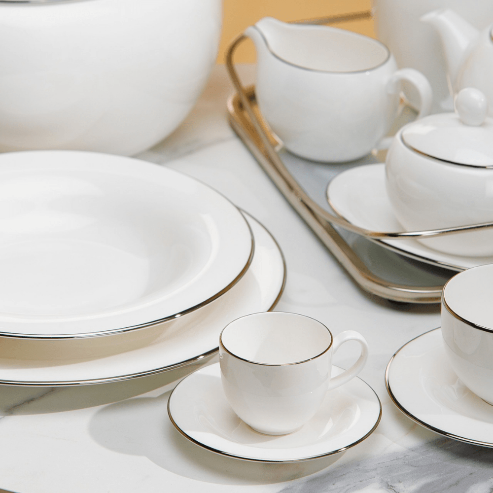 Aparelho de Jantar ch 30 Pe as Silver Vivace House Ware