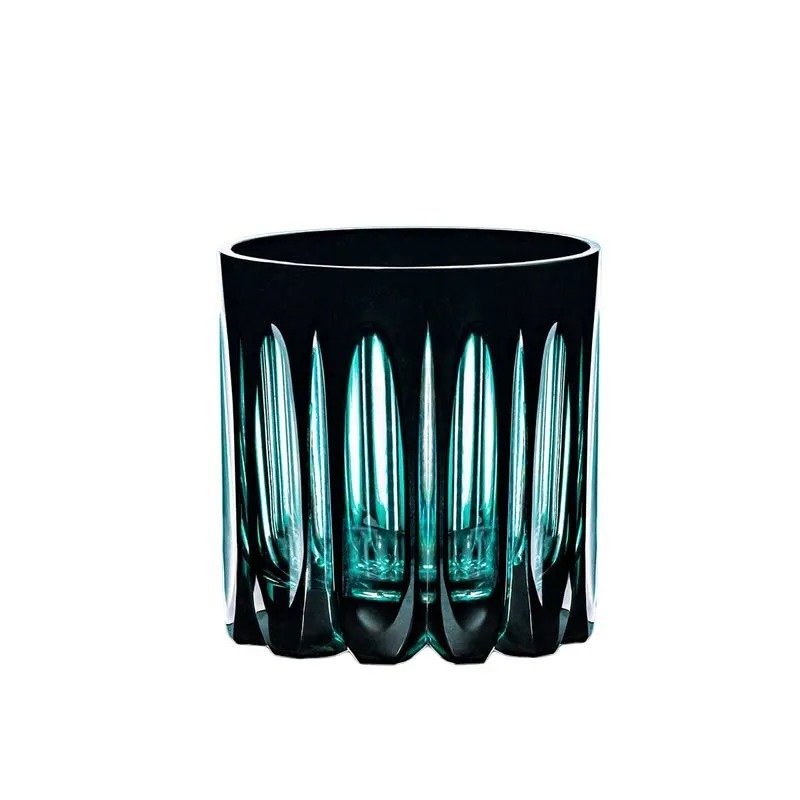 Conjunto de 02 Copos de Cristal para On The Rocks 330 Ml - Bicolor Preto/orvalho - Strauss