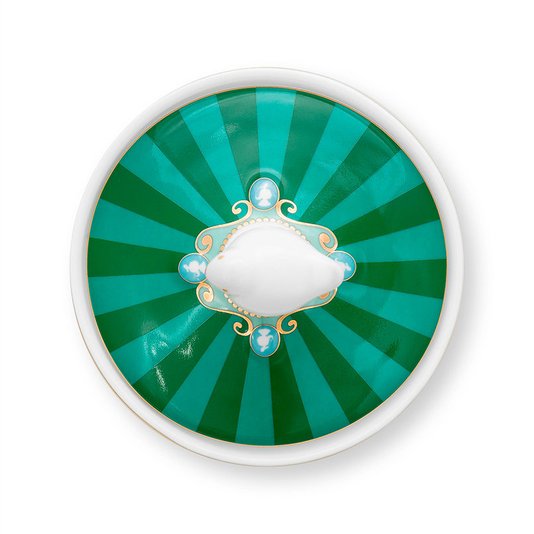 Açucareiro Medallion Esmeralda/verde Love Birds - Pip Studio