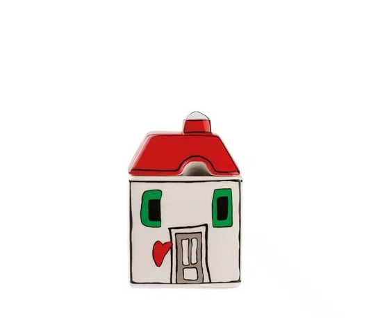 Açucareiro Porcelana 250ml Vermelho Le Casette - Egan Italy