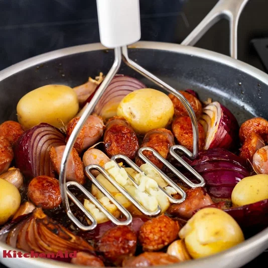 Amassador de Batatas Inox Profissional Branco - Kitchenaid