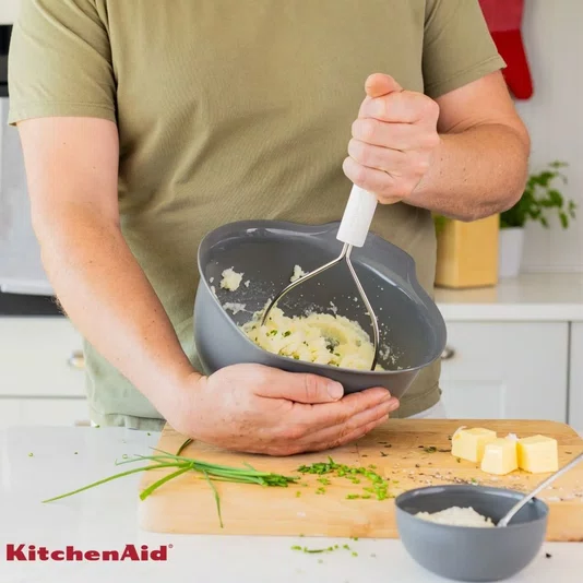 Amassador de Batatas Inox Profissional Branco - Kitchenaid