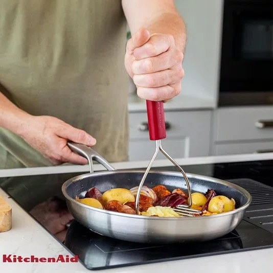 Amassador de Batatas Inox Vermelho - Kitchenaid