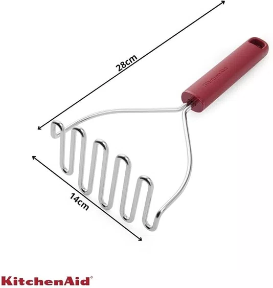 Amassador de Batatas Inox Vermelho - Kitchenaid