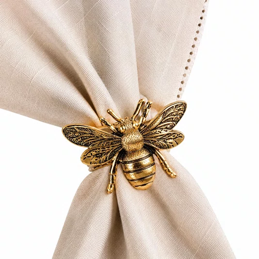 Anel de Guardanapo Bee Happy 5,5x4x5cm com 4 Unidades - Tuut