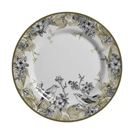 Aparelho de Jantar Decorado Flora 20 Pcs 1 Linha - Alleanza Cerâmica