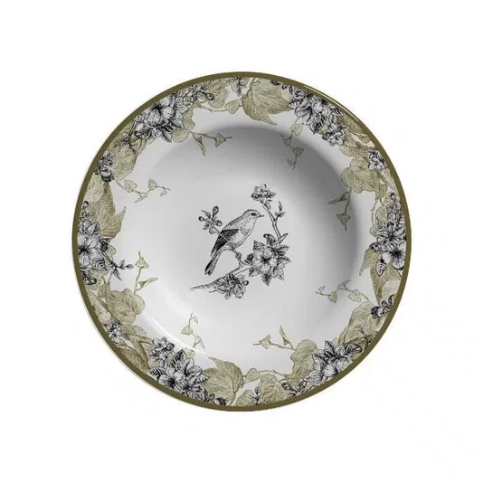 Aparelho de Jantar Decorado Flora 20 Pcs 1 Linha - Alleanza Cerâmica