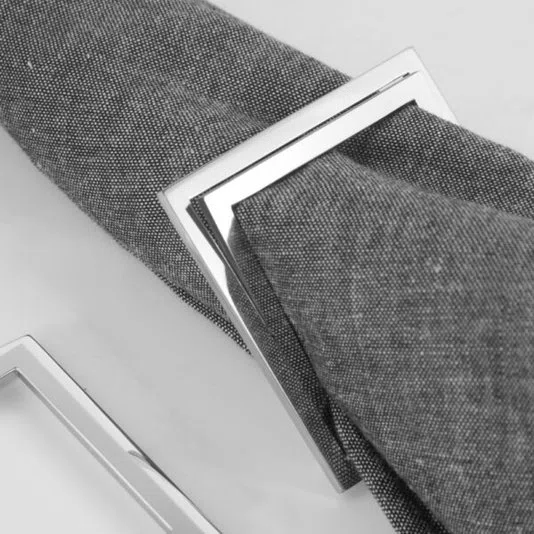 Argola de Guardanapo Inox Linea 6 Peças Riva