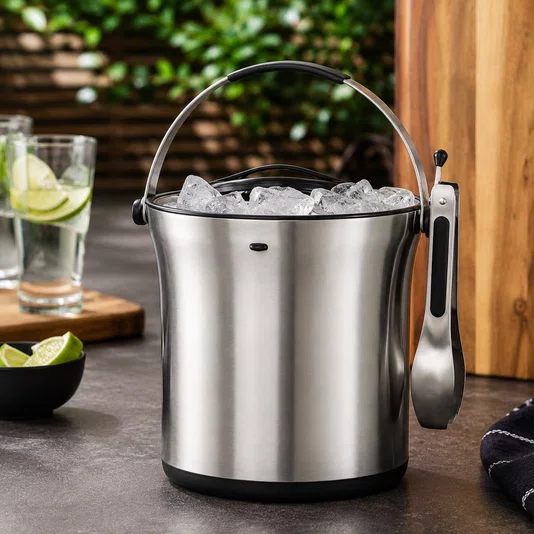 Balde de Gelo com Pinça Inox Stell 3,78 Litros-oxo