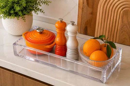 Bandeja Decorativa Acrilico 13x4,5x29cm - Tuut