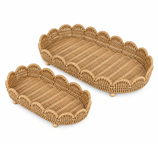 Bandeja Oval em Fibra Sintetica Fendi 55x36x9,8cm - Entrecasa