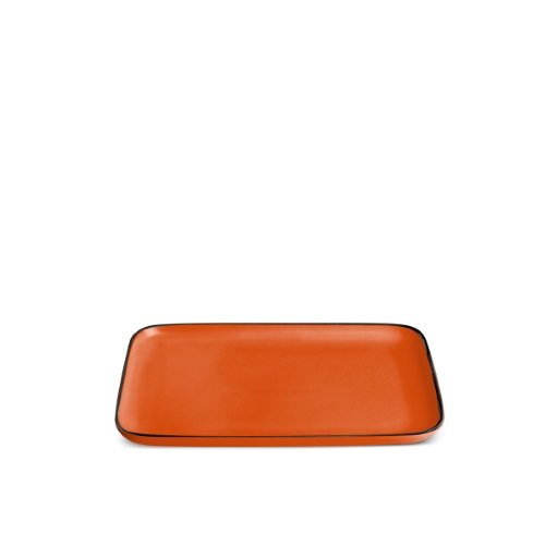 Bandeja Porcelana 21x13cm Laranja Cocorico - Egan Italy