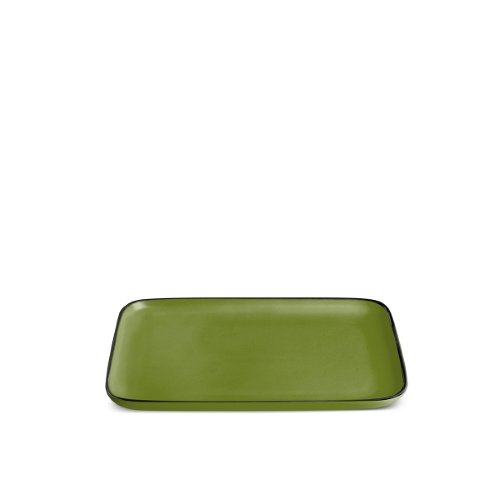 Bandeja Porcelana 21x13cm Verde Cocorico - Egan Italy