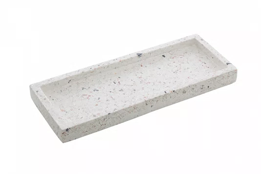 Bandeja Retangular Marmore Terrazo 25x10cm