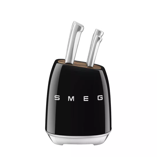 Bloco de Facas Anni 50 6unid. Preto - Smeg