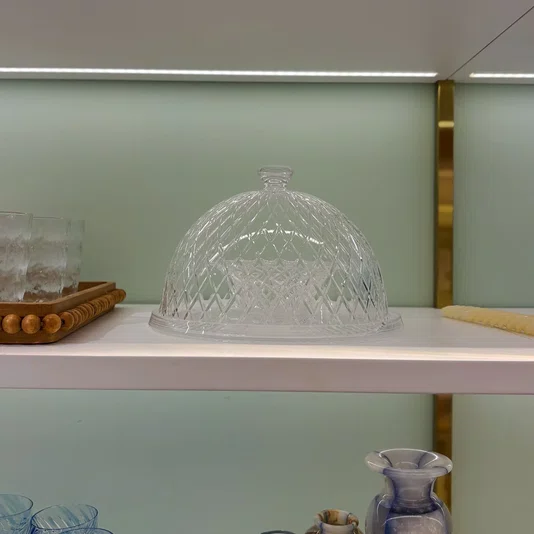 Boleira Multiuso em Acrílico com Pé Transparente - Entrecasa