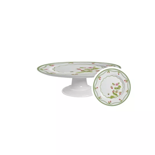 Boleira Pequena com Pé Picnic Morango 21cm - Alleanza