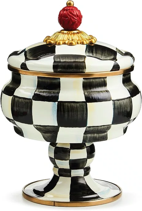 Bomboniere Courtly Check Quadriculada Black - Mackenzie Childs