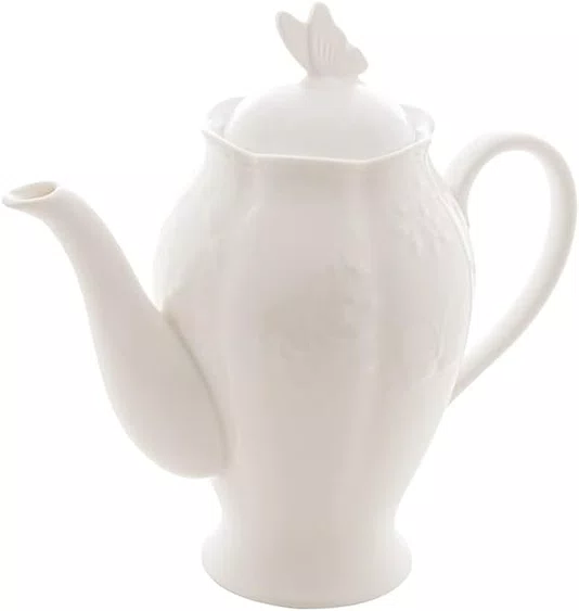 Bule de Porcelana New Bone Butterfly Flower 1l - Lyor