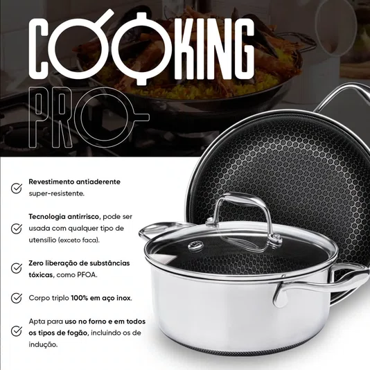 Caçarola em Inox 24cm 4,7l - Oxford
