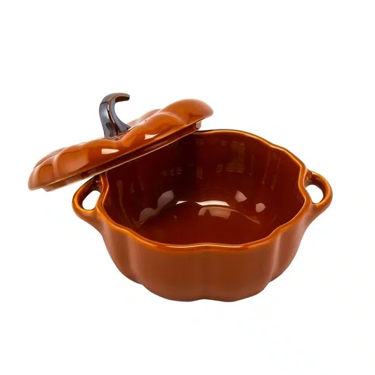 Caçarola Formato Abóbora de Cerâmica 15 Cm Canela - Staub