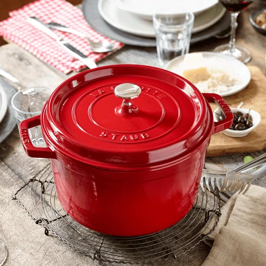 Cacarola Redonda Alta Ferro Fundido 24cm Cereja - Staub