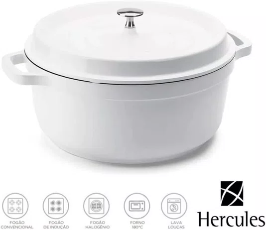 Caçarola Redonda Branca 21cm 3l - Hercules