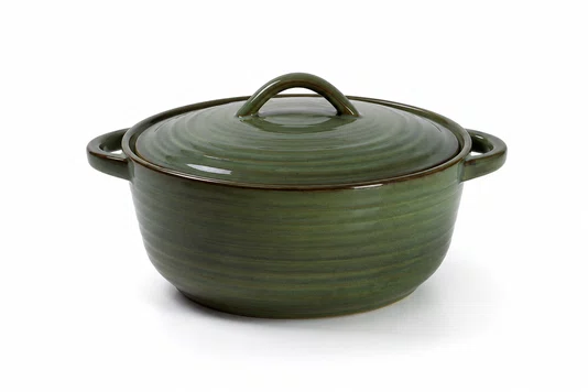 Cacorola Grande Jade em Ceramica 2,15l 27,5x13,5cm Verde Escuro - Full Fit