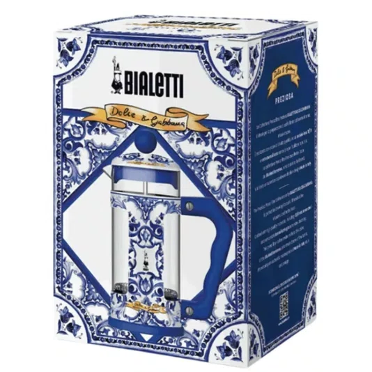 Cafeteira Prensa Francesa Dolce & Gabbana Azul 350ml - Bialetti