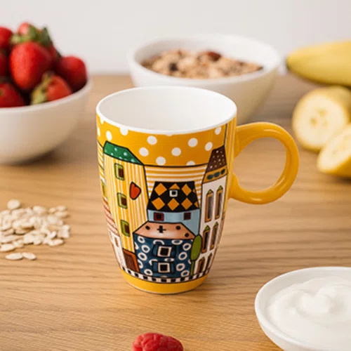 Caneca 430ml Amarela Paese Mio - Egan Italy