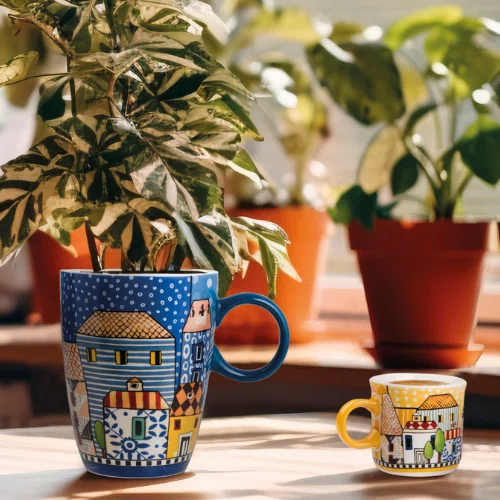 Caneca 430ml Azul Paese Mio - Egan Italy