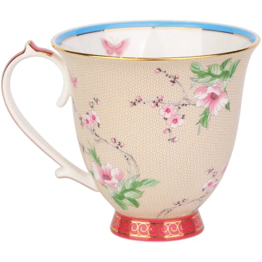 Caneca Beige Peony 360ml - Tea Delight