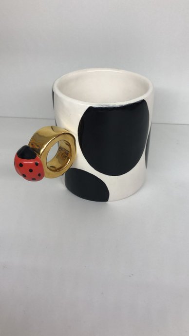 Caneca Dayse Ring Gold Mab - Dani Enne Ceramica