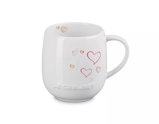 Caneca Mon Couer Corações Branca 380 Ml - Le Creuset