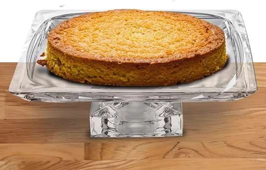 Centro de Mesa e Prato para Bolo Quadrado 29cm - GS
