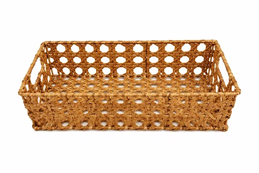 Cesta Retangular Palha Sintetica 37 X23 X 8cm