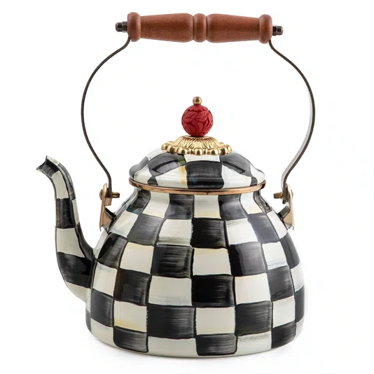 Chaleira Courtly Check Quadriculada Black - Mackenzie Childs