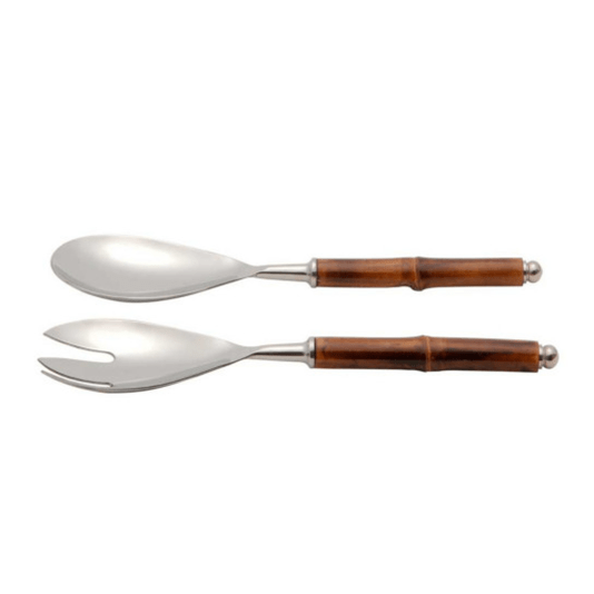 Colher para Salada Aço Inox com Cabo em Bambu