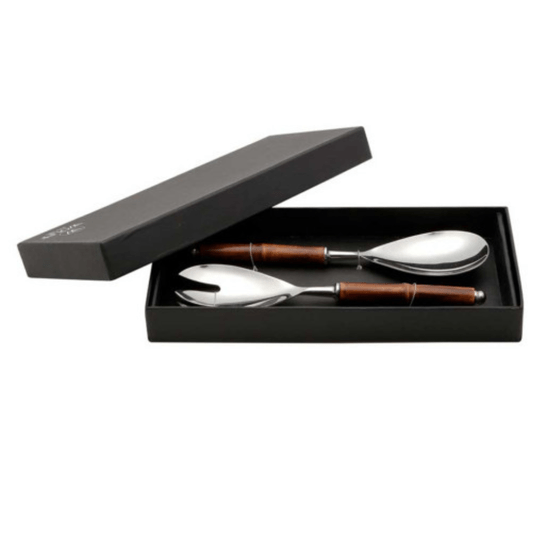 Colher para Salada Aço Inox com Cabo em Bambu