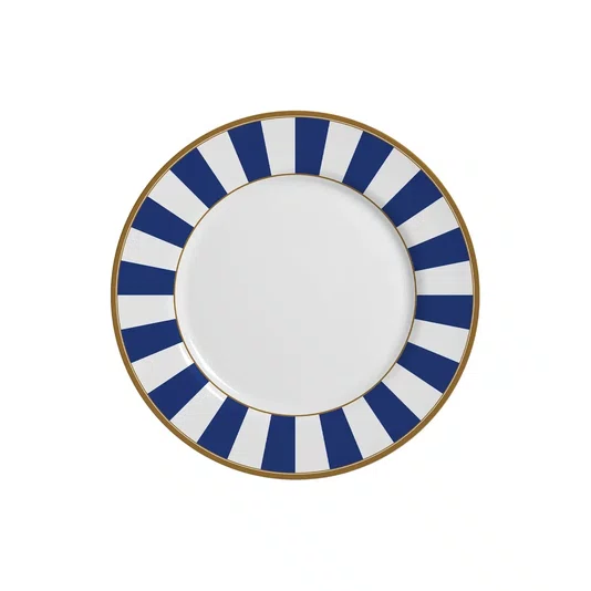 Conj. 6 Pratos de Sobremesa Stripe Azul 10 Classific - Alleanza