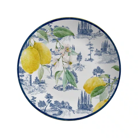 Conj. 6 Pratos Rasos Coup Azul Ana Capri - Scalla