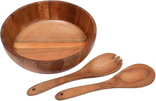 Conj. Saladeira 3pçs Acacia Wood - Mimo Style