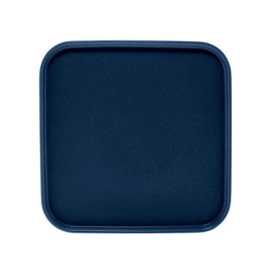 Travessa Porcelana Nordica Azul Escuro Matt 25x25x2cm - Bon Gourmet