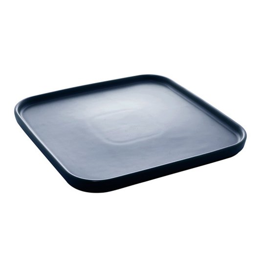 Travessa Porcelana Nordica Azul Escuro Matt 25x25x2cm - Bon Gourmet