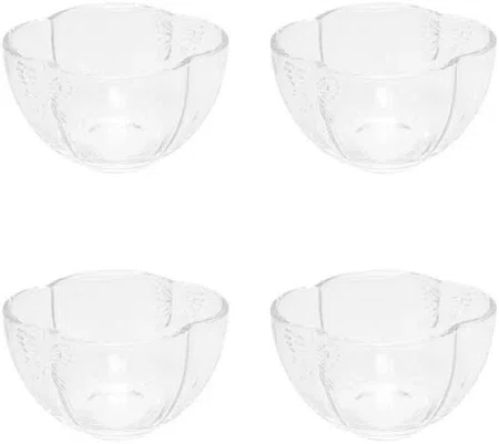Conjunto 4 Bowls de Vidro Butterfly 11cm X 11cm X 6,5cm - Wolff