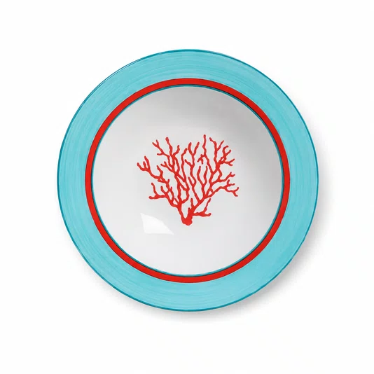 Conjunto 6 Pratos Fundo Coral - Scalla