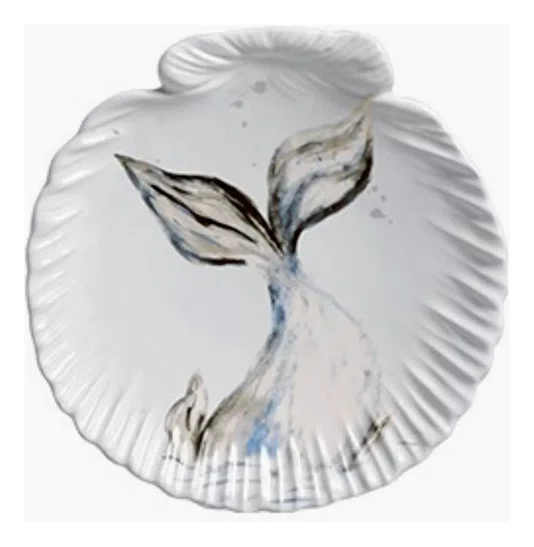 Conjunto 6 Pratos Rasos Ocean Branco - Scalla