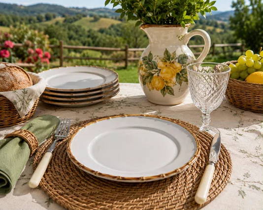 Conjunto 6 Pratos Sobremesa Bambu Flat - Scalla