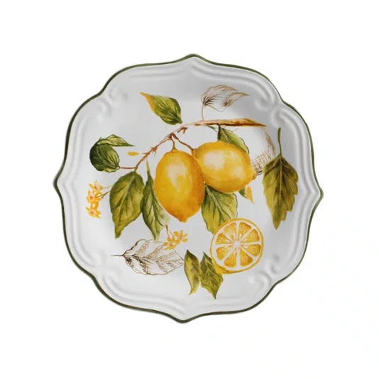 Conjunto 6 Pratos Sobremesa Branco Toscana - Scalla