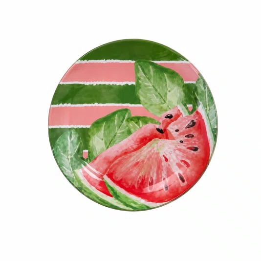 Conjunto 6 Pratos Sobremesa Frutas Melancia - Scalla